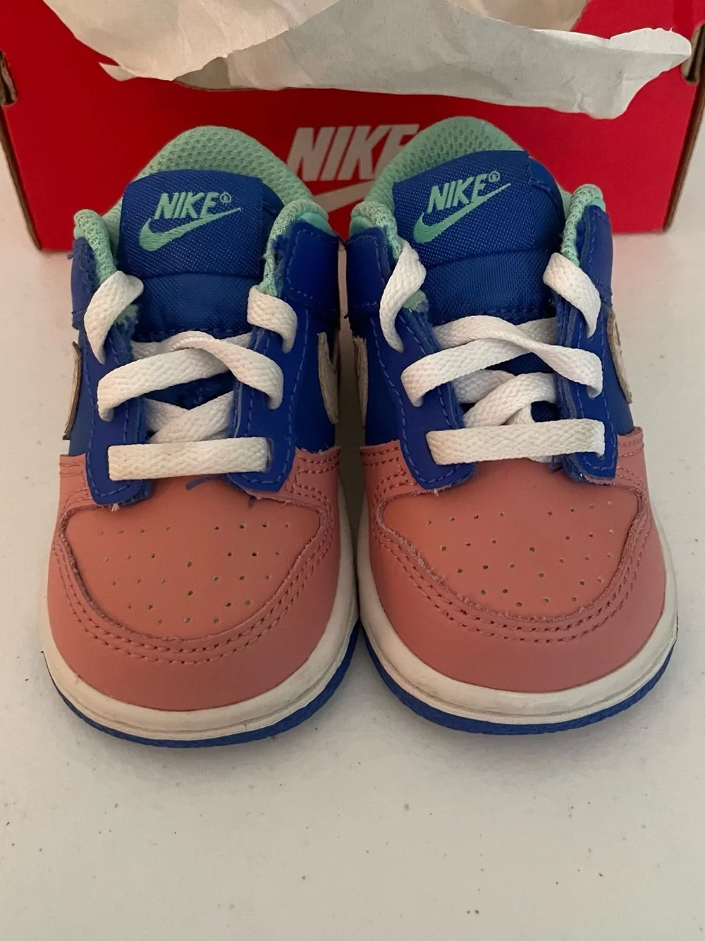 Nike Kids Colorblock Sneakers in Pink, Blue & Mint